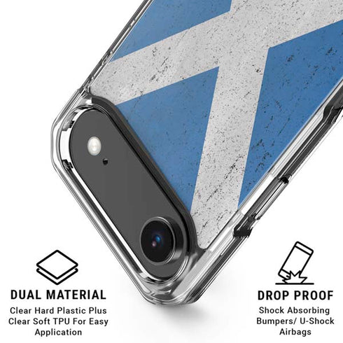 Scotland Flag Distressed iPhone 17 Air Clear Case